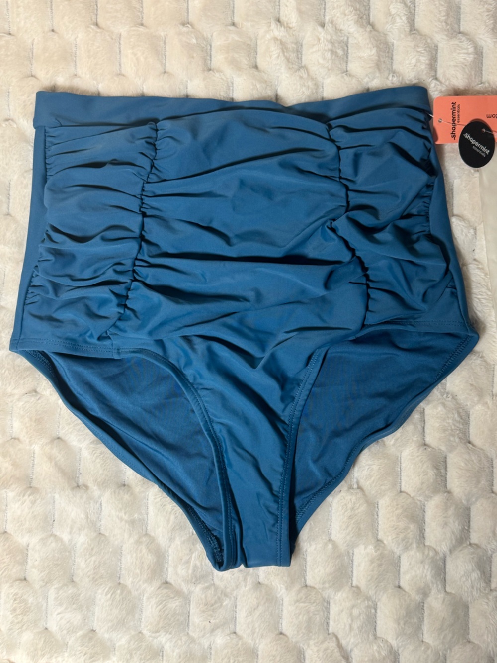 Shapermint Essentials High-Waist Ruched Swim Bottom